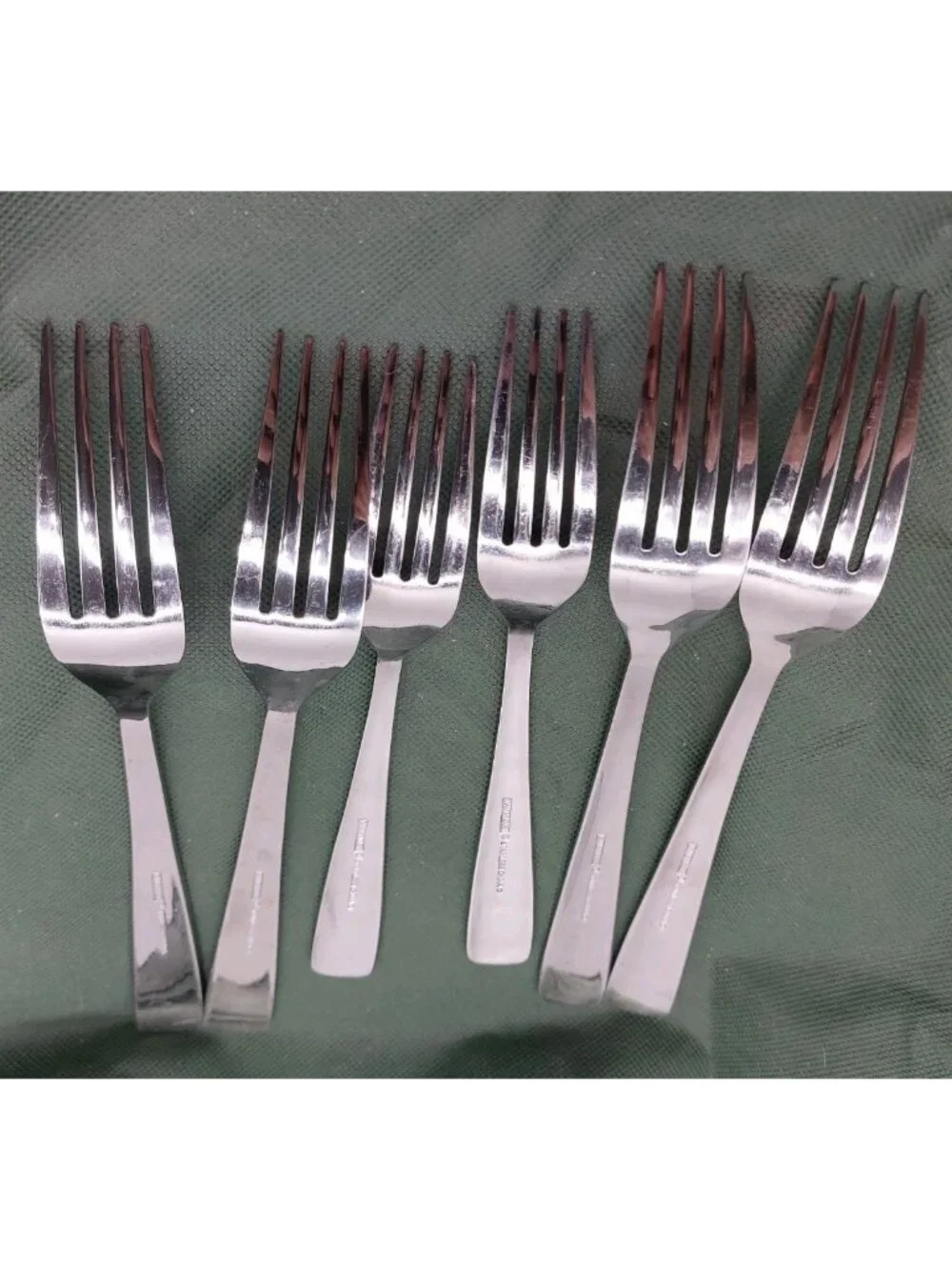 Cambridge Bedrock Sand Flatware 4 Dinner Forks & 2 Salad Forks Set Of 6